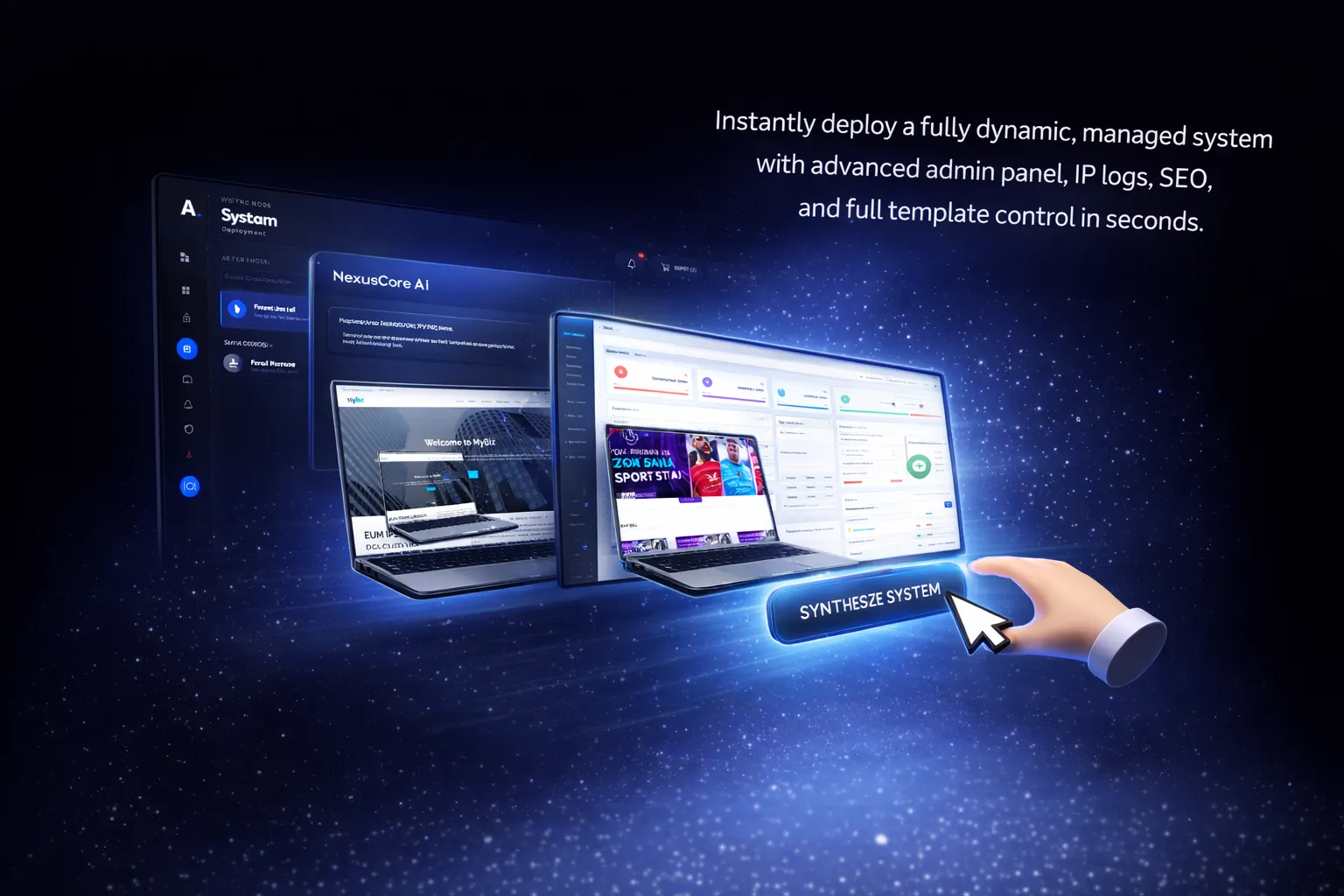High-performance website metrics and SEO optimized data dashboard